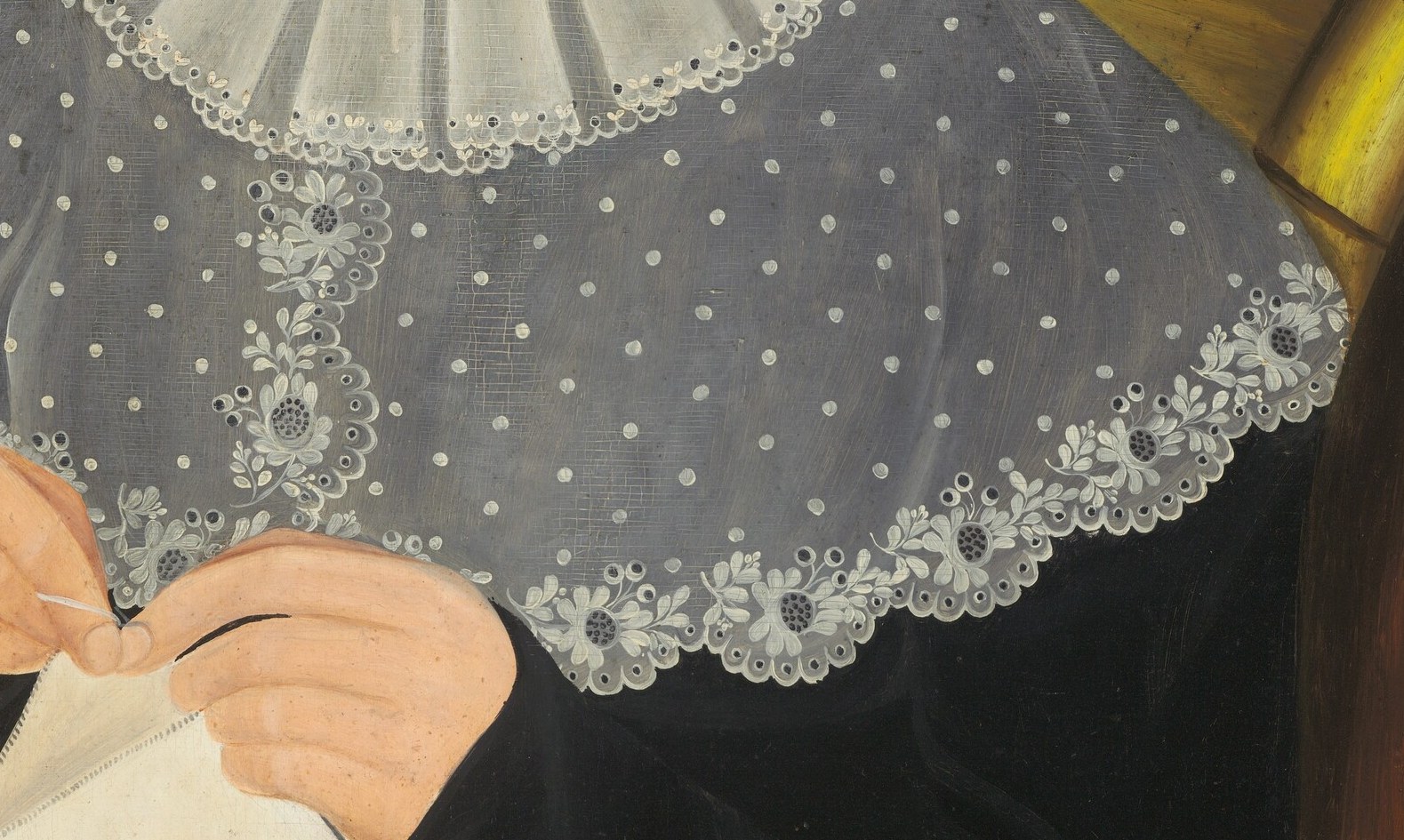 Such elaborate dress implies a certain social standing and wealth.