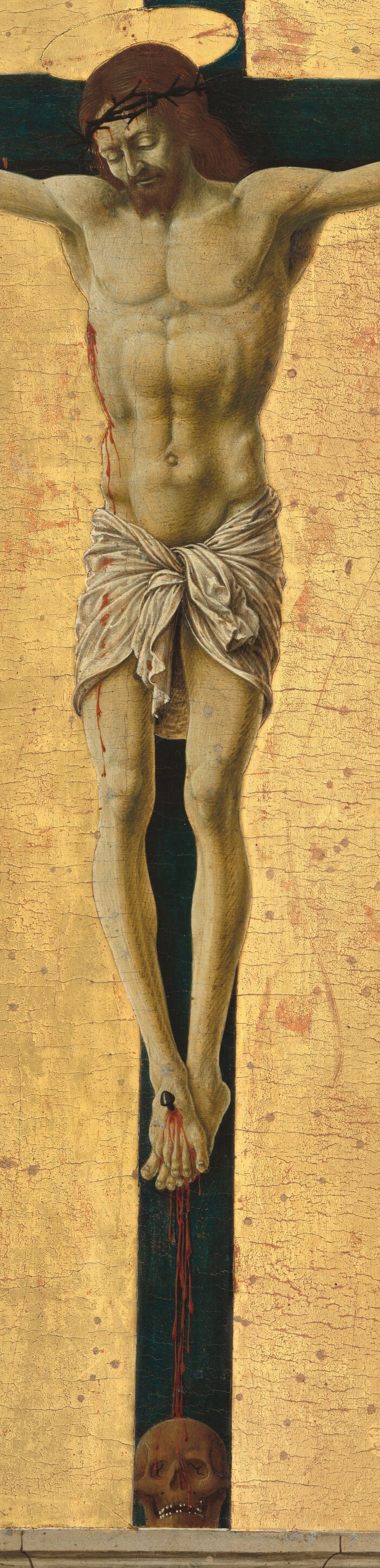But look at the cross itself. Real, heavy wood, bearing a real, heavy man.