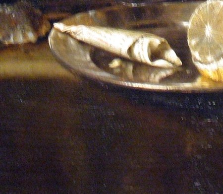 And then, the peel. Just paint, but distinct from everything around it, waxy, fibrous, unspooling.