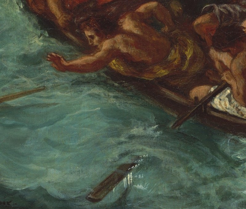 Christ sleeps through a storm that terrifies everyone else.