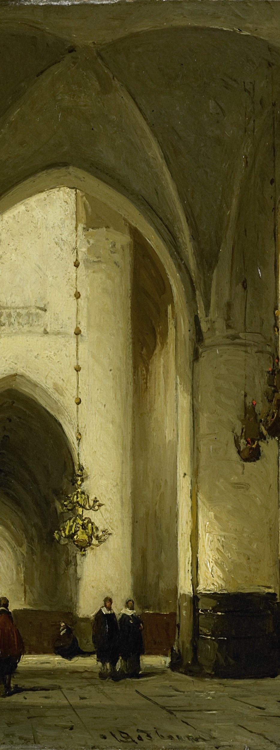 The receding arches create a powerful sense of depth and architectural grandeur, drawing the viewer into the space.