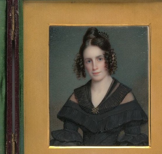 This miniature portrait is painted on ivory.