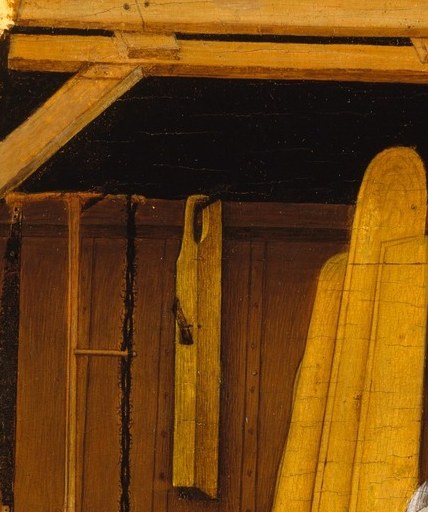 His sainthood sanctifies this rough room.
