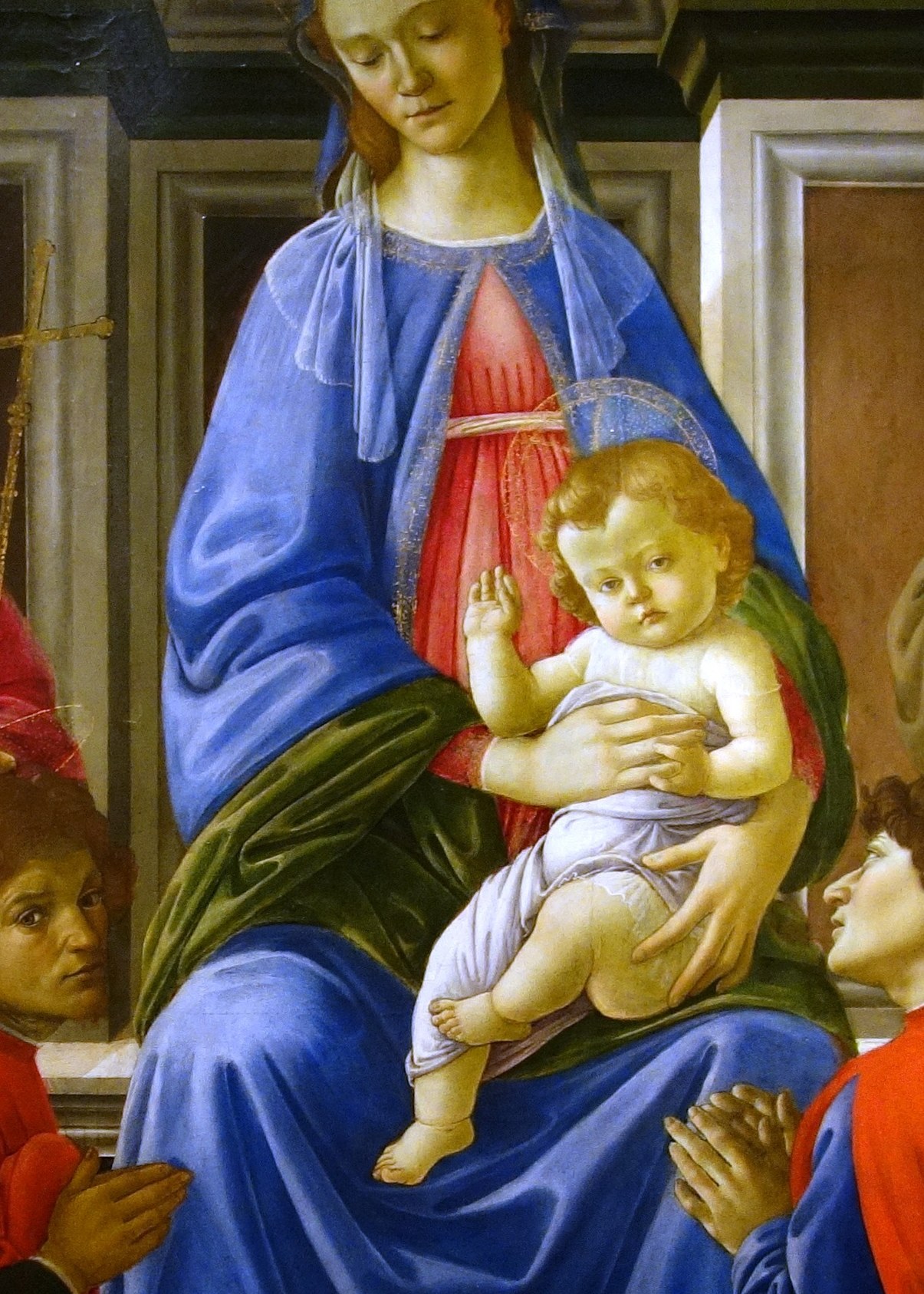 Botticelli painted the Madonna and Child enthroned.