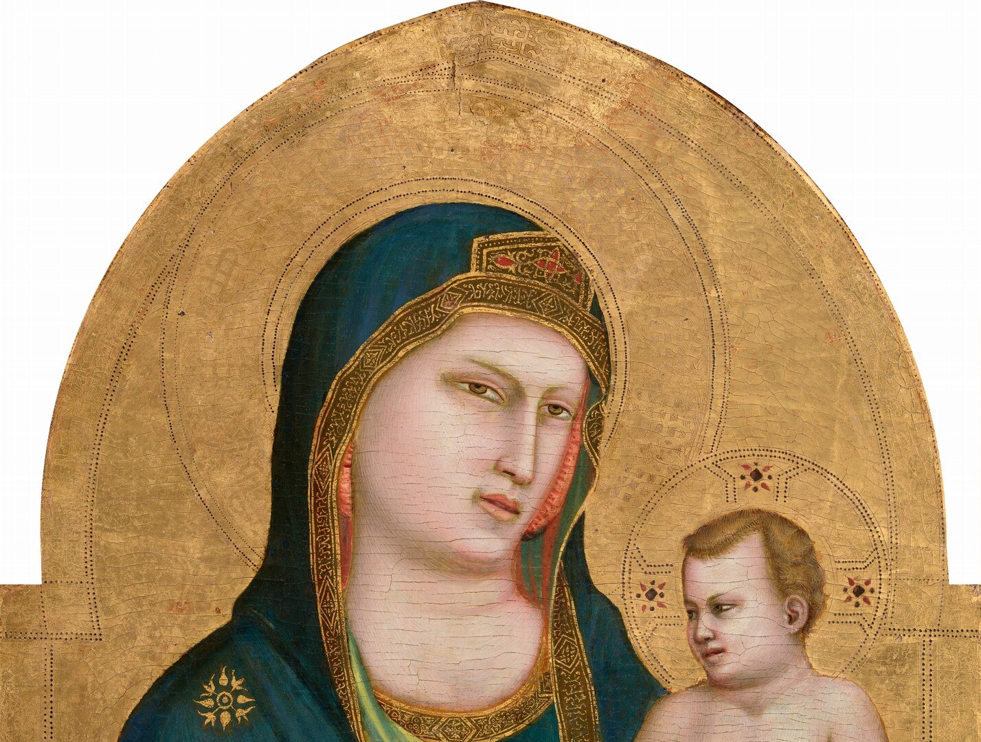 The gold ground is not sky or space but divine light made material , a theological assertion rather than a spatial setting; this panel would have glowed under church candlelight in ways that photographic reproduction fundamentally cannot convey.