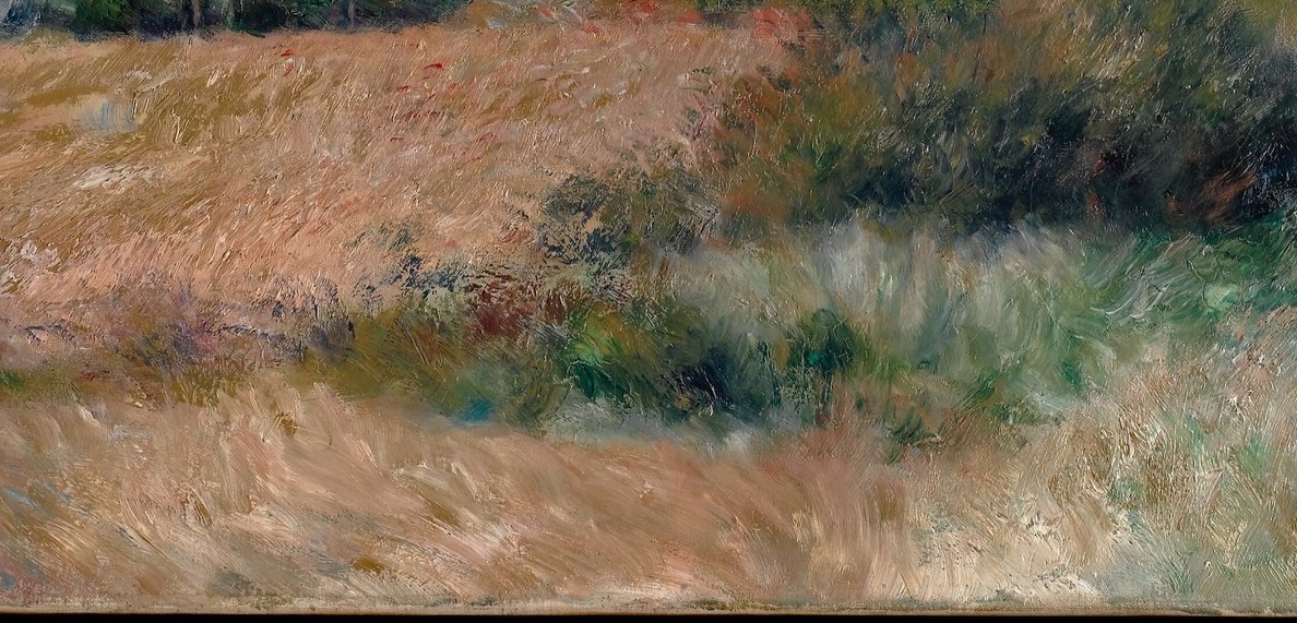The whole foreground is just thick, directional paint.