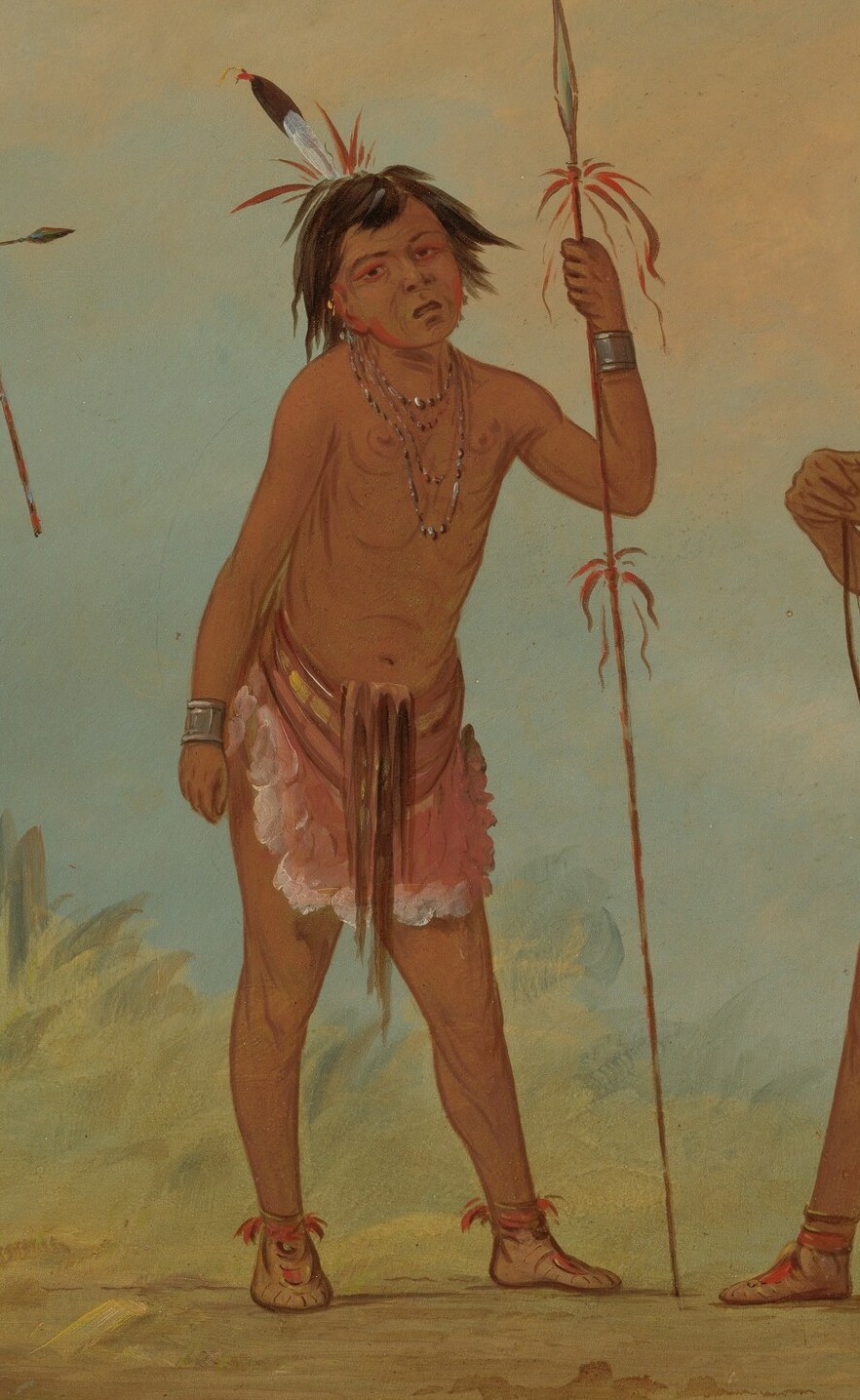 This work depicts three Shoshone warriors, armed and ready.