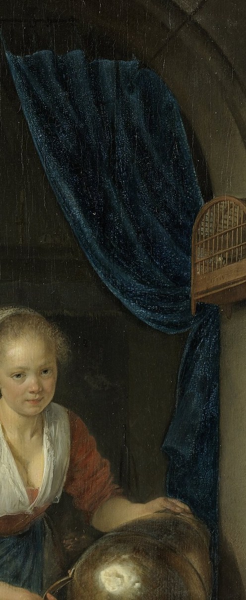 The scene is framed by an illusionistic niche, a signature of his work.