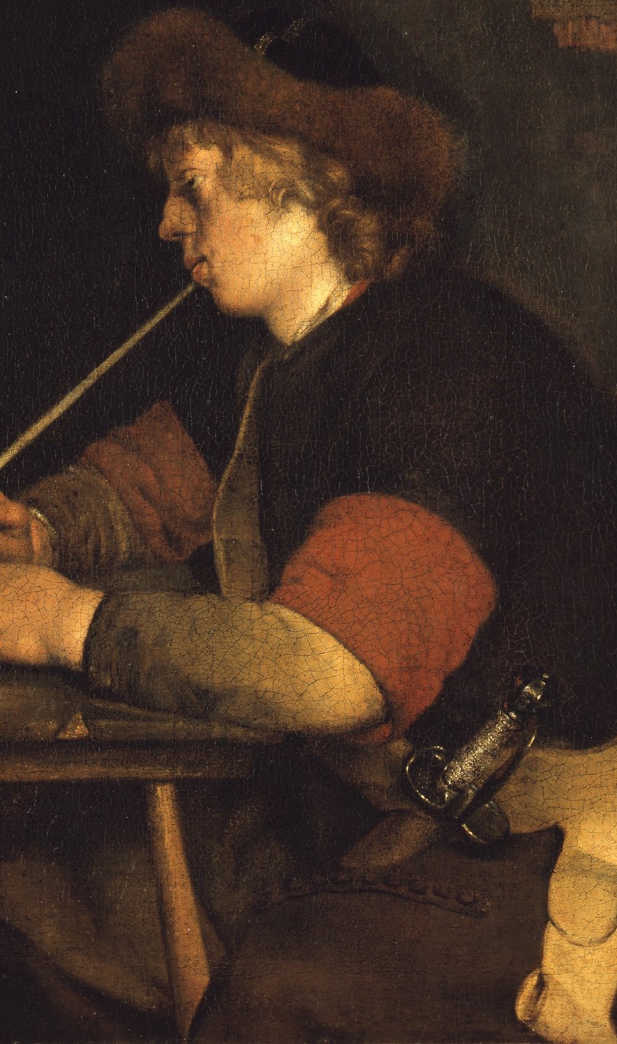 The artist, Gerard ter Borch, focused on such intimate domestic moments.