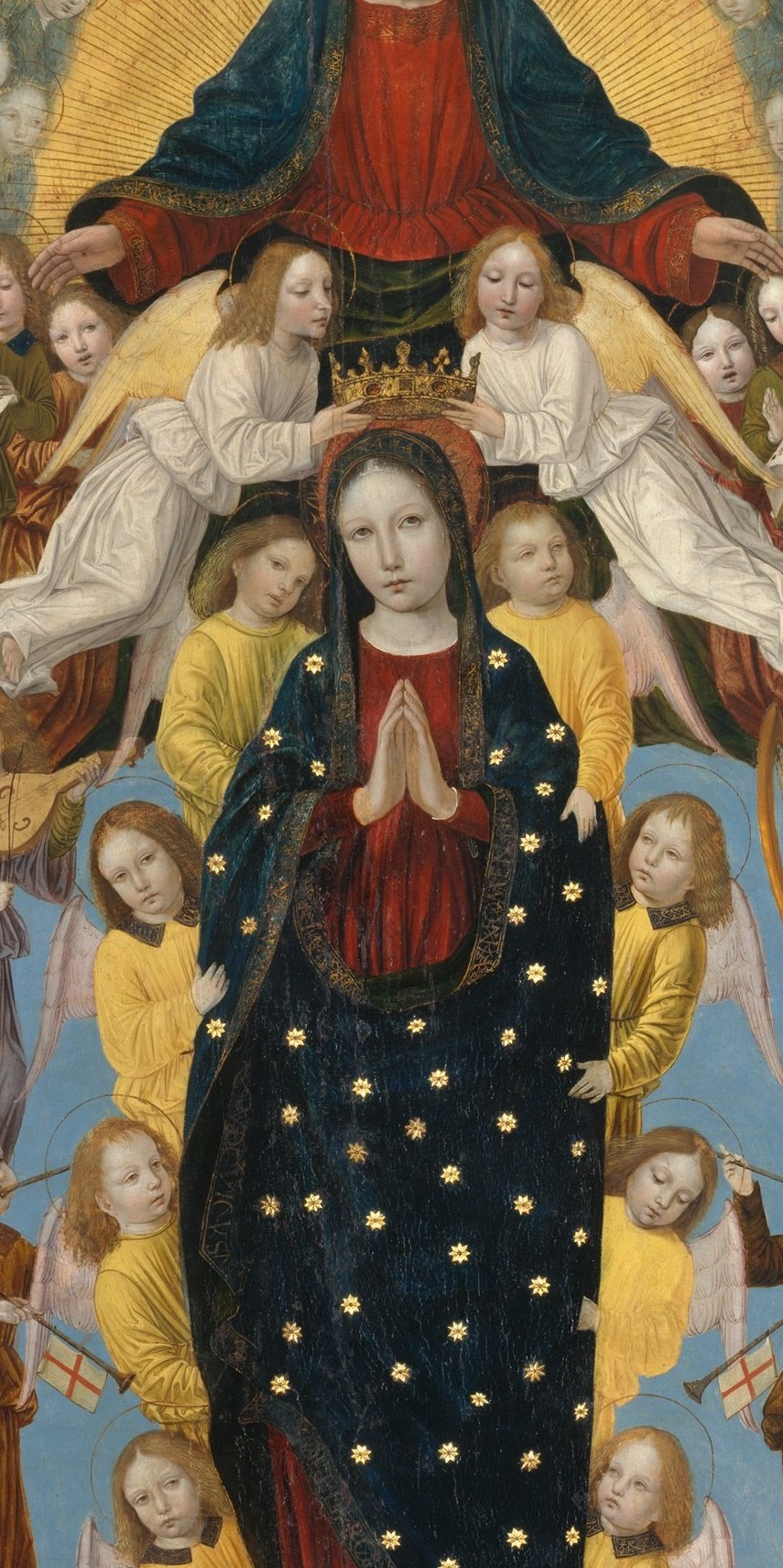 Painting a single star meant pressing real gold leaf into wet gesso.