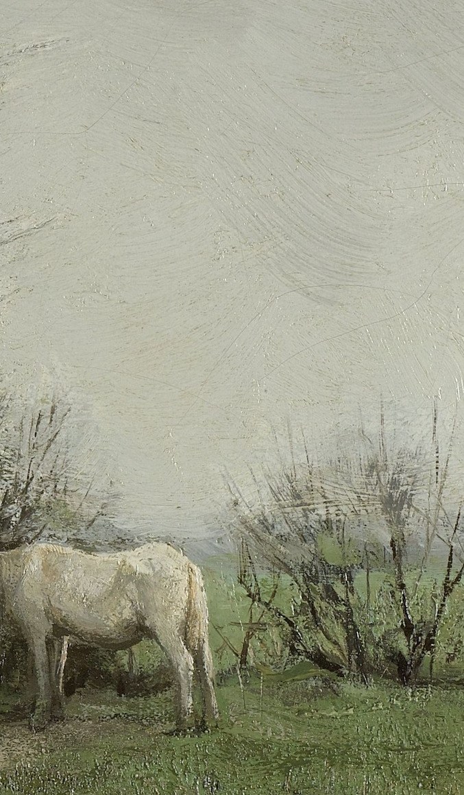 It is the single brightest object in the whole painting.