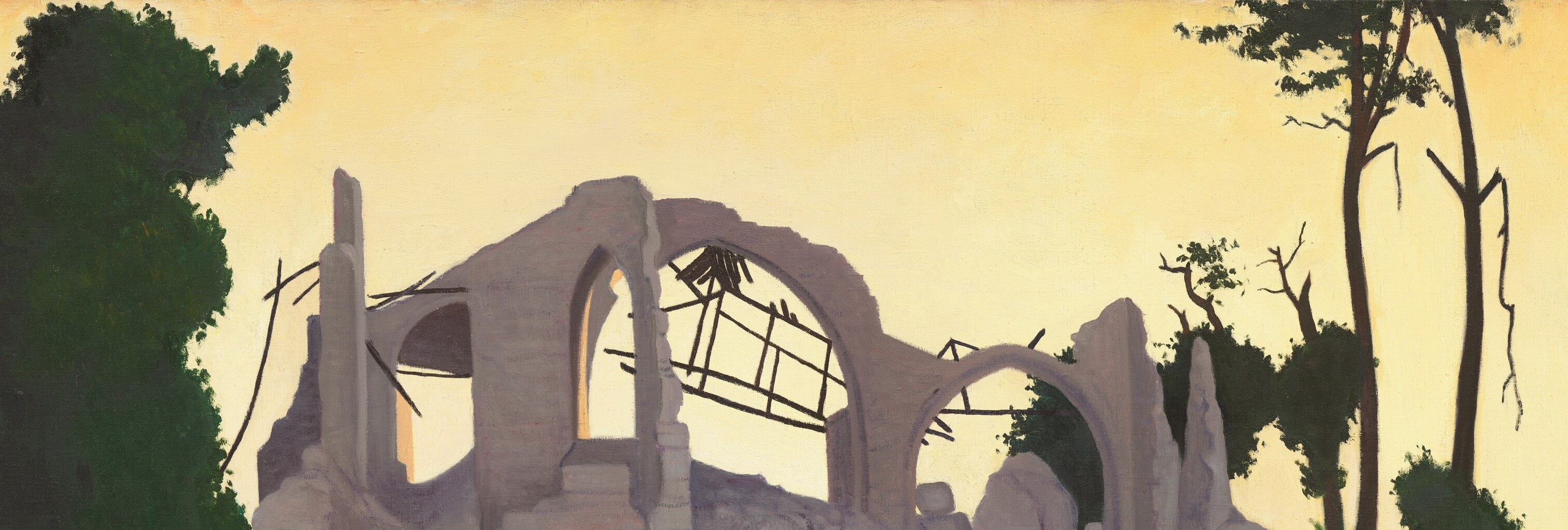 Vallotton painted it a flat, hot yellow.