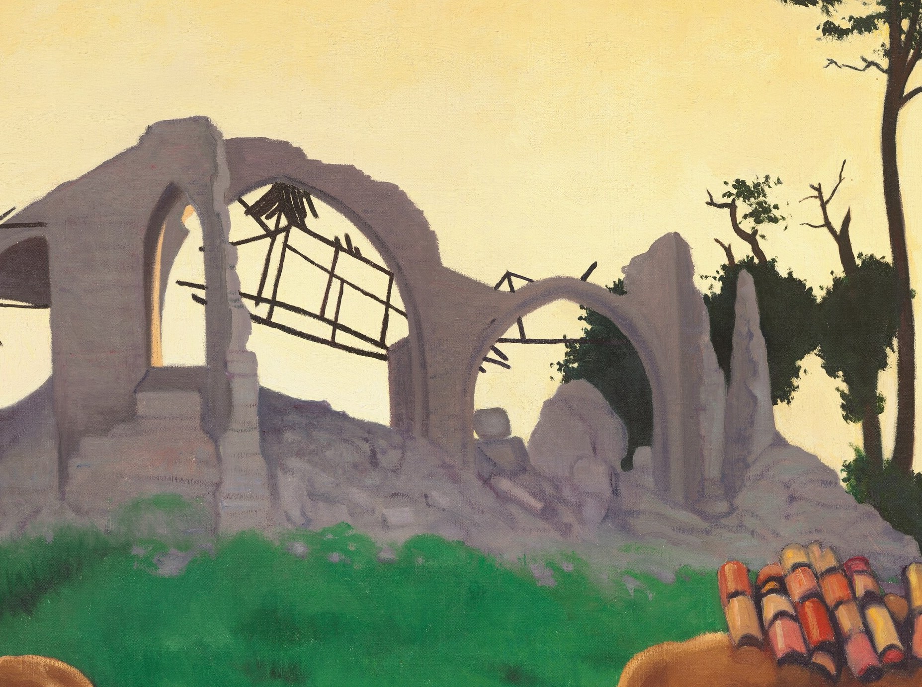 He found this church with its back broken.