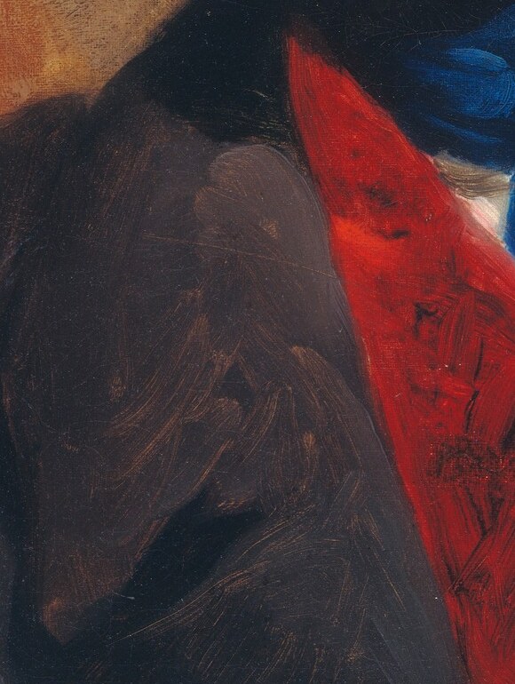 This technique gives the fabric a painterly realism.