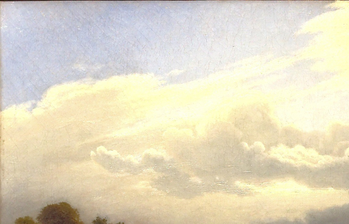 See how the bright, illuminated clouds break through the darkness.