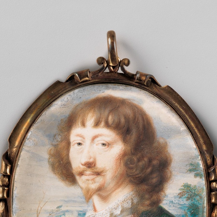 He looks like any confident courtier of the 1630s.