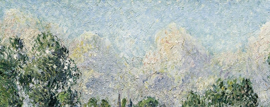 The sky is filled with patchy clouds.