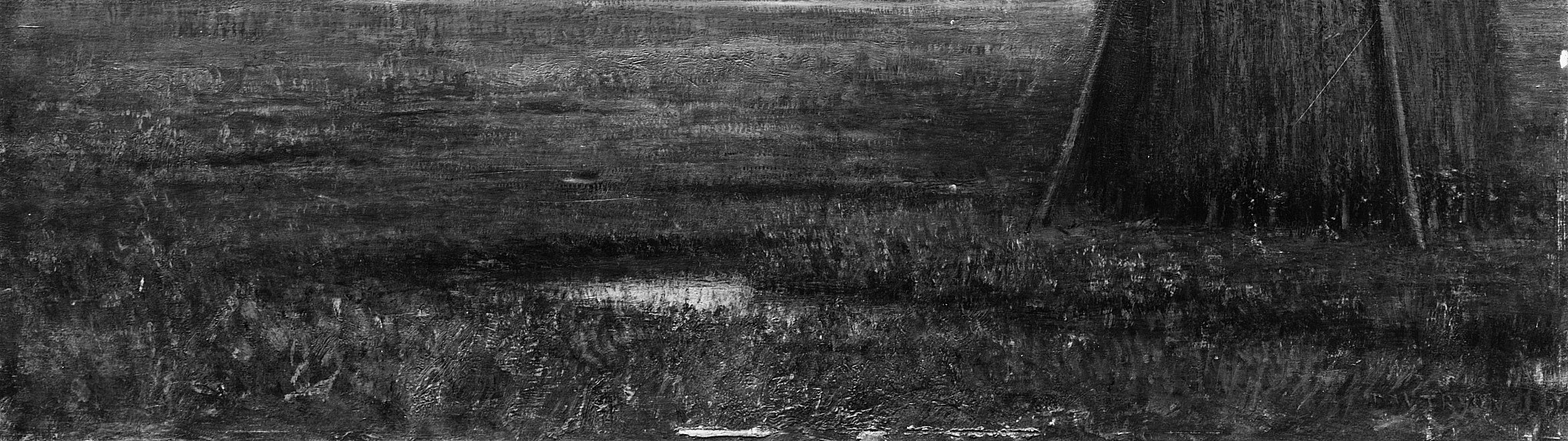 His thick brushstrokes create a tangible texture in the foreground.