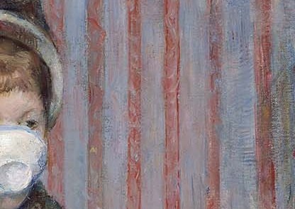 Cassatt renders the cup's rim, the slight tilt, and the fingers in loose impressionist strokes , intimacy shown without sentimentality; a one-second gesture frozen for contemplation.