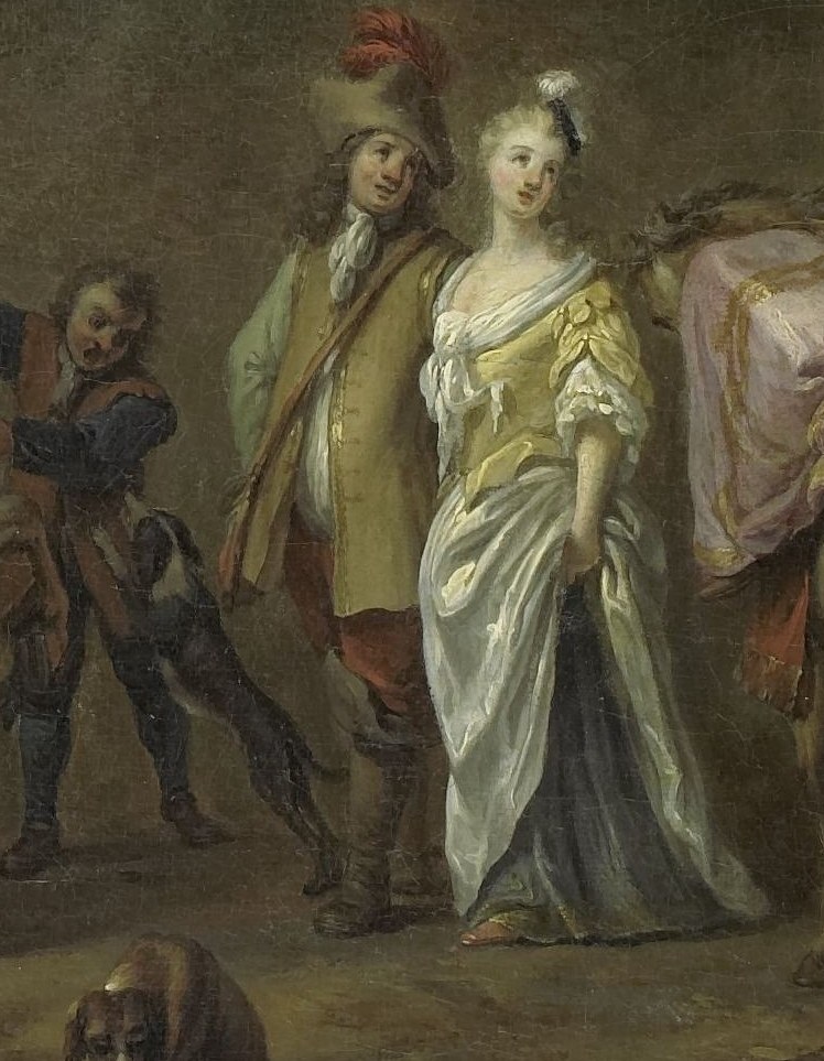 Notice the elegant attire, not really suited for a hunt.