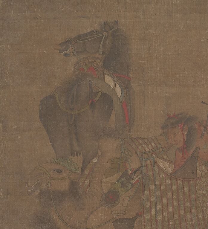 This is baimiao. Plain-line painting. Restraint as a virtue.