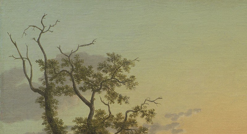 Look at the sky. Two skies in one painting.