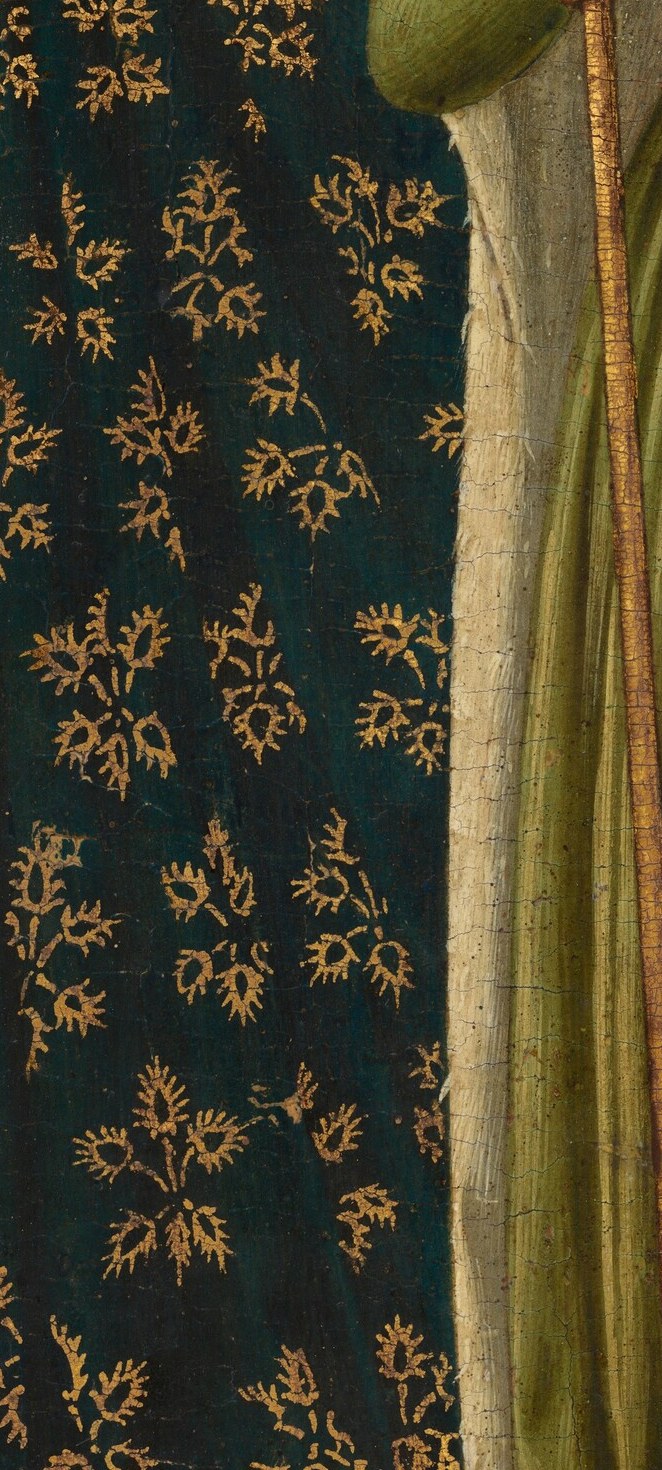 The martyr's palm tells us she died for her faith.