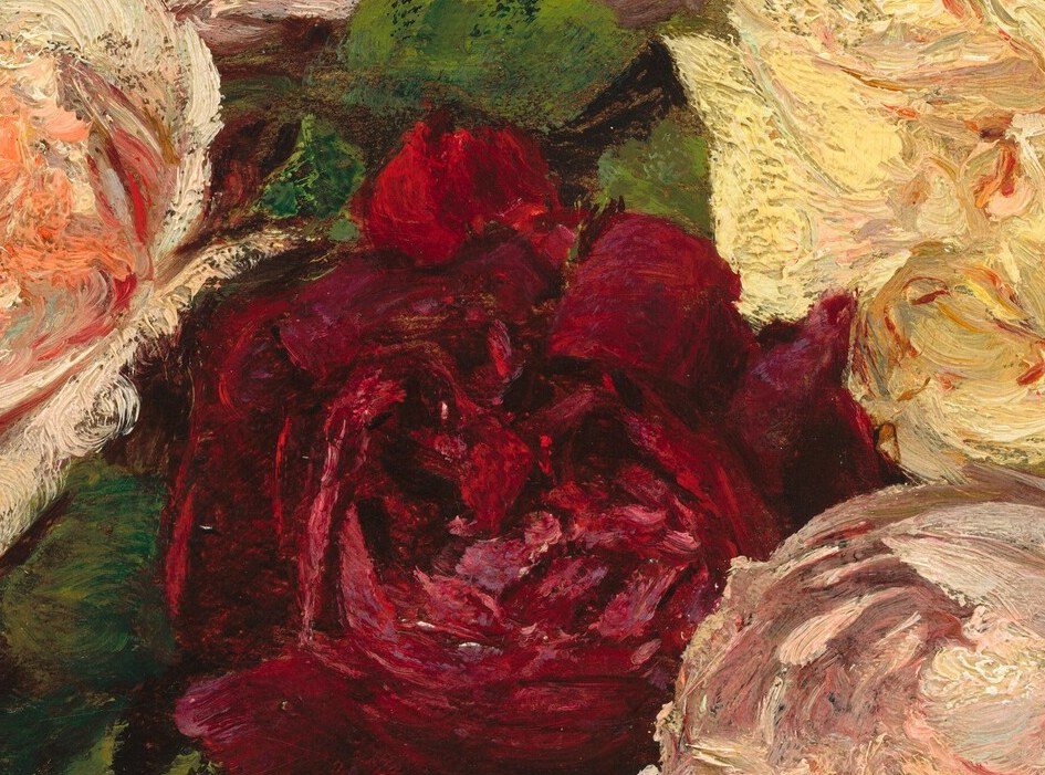 Notice the thick impasto paint, almost three-dimensional.