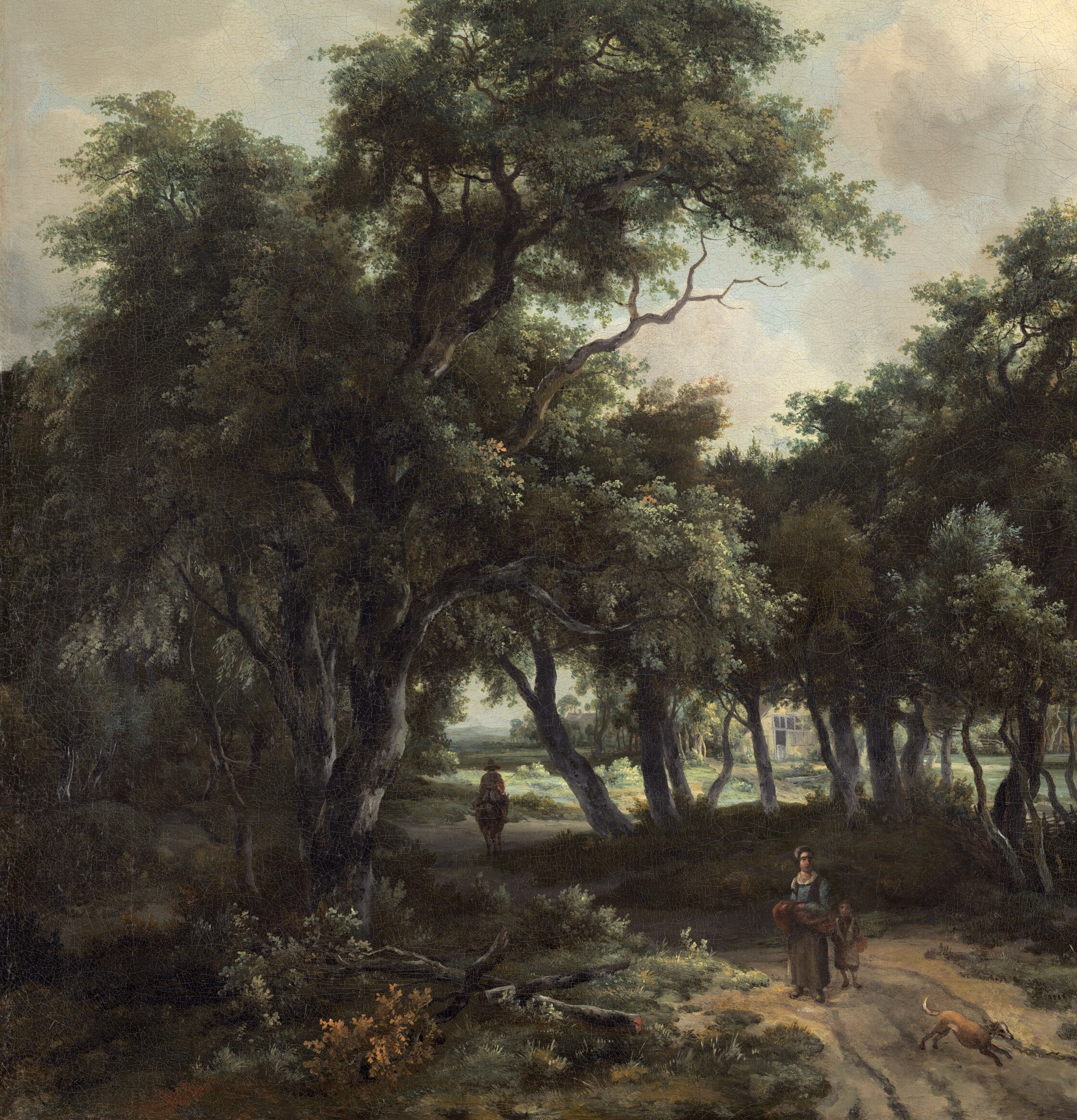 He specialized in these quiet, sunlit forest interiors.