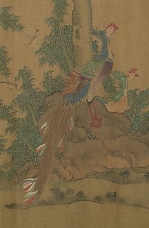 It is signed by Lin Chun, a famed 12th-century court painter.