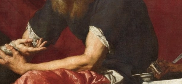 His dark robe, too, has real weight and texture.