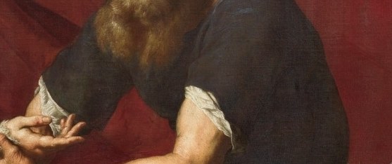 His weary, weathered face conveys a sense of deep emotion and perhaps resignation, drawing the viewer into his internal state.