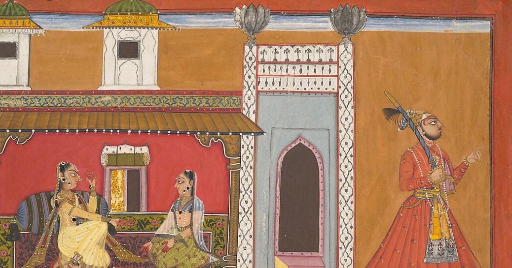 The artist, Bhadrabahu, used layered glazes for luminous color.
