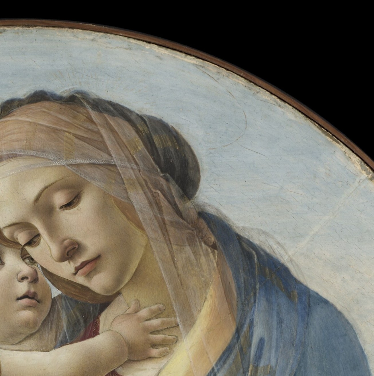 Botticelli's workshop painted this scene again and again for private homes.