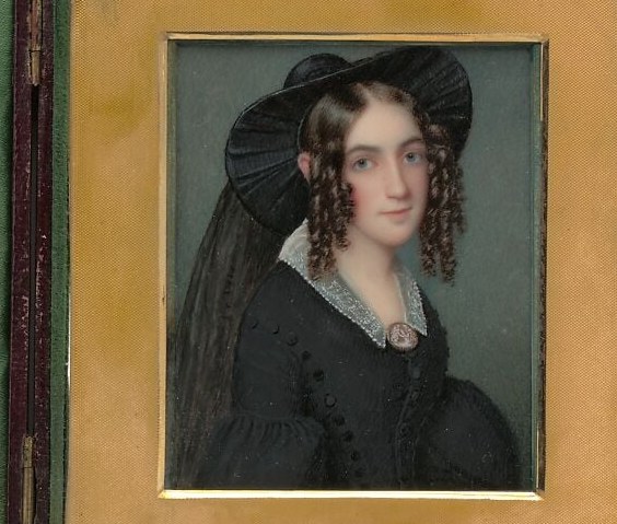 This miniature is painted on a thin slice of ivory.