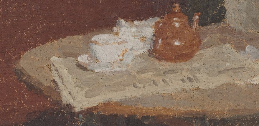 She painted quiet domestic scenes, like this one, in 1915.