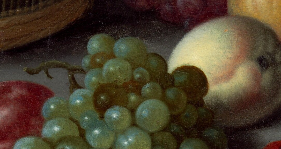 Then the delicate translucence of these grapes, catching the light.