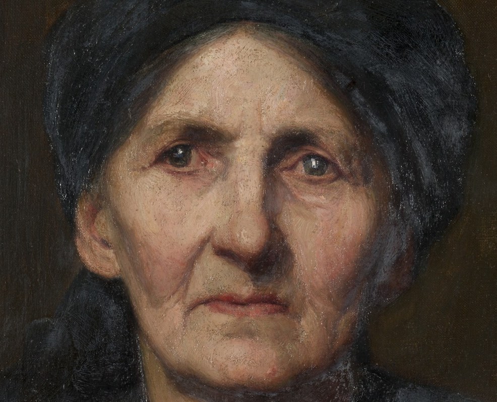This woman's face shows a lifetime of experience.