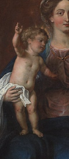 His plump, cherubic form emphasizes innocence and humanity.