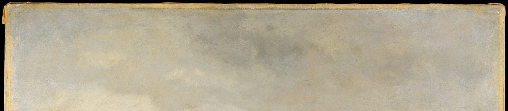 The luminous grey sky occupies roughly a third of the canvas; Mauve's soft atmospheric gradation is the painting's primary technical achievement.