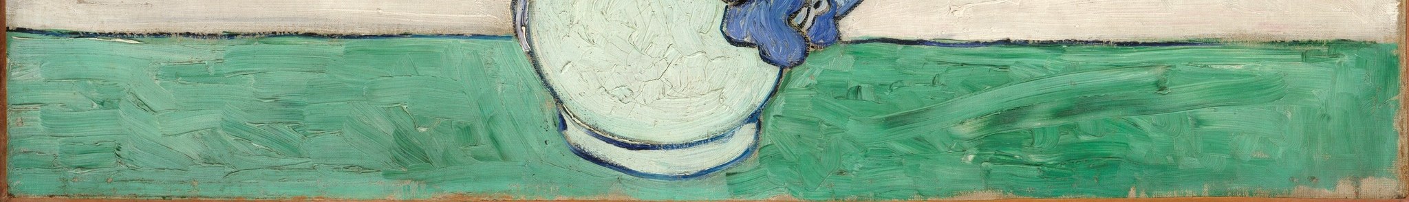 And a vivid green table pushes the violet deeper.