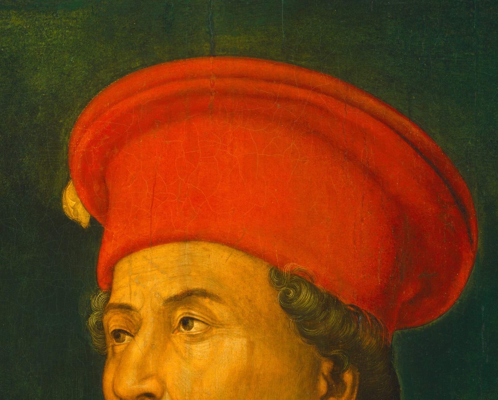 Its rich color and texture suggest status and wealth, and its slightly askew placement adds a touch of informality.
