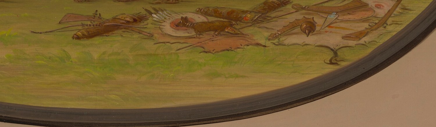 Suggests the practical aspects of life and resources for the Mandan people.
