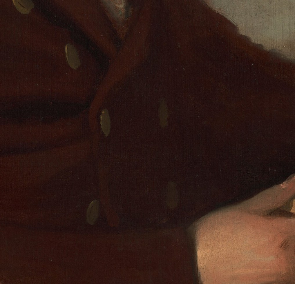 The documents in his hand are likely the Capitol drawings.