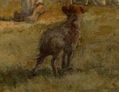 Its watchful stance suggests vigilance and its role in managing the flock.