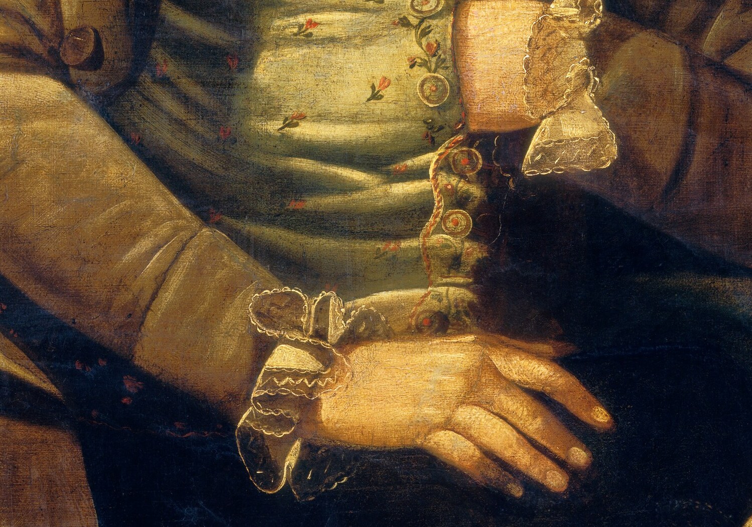Look at the hands. Relaxed, confident, a man at ease with himself.