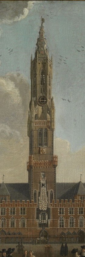 The tall Belfry tower has stood here for centuries.