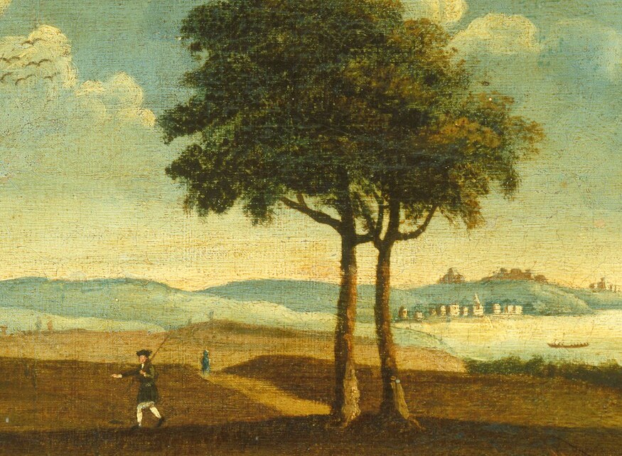 The painter used strong light and shadow.