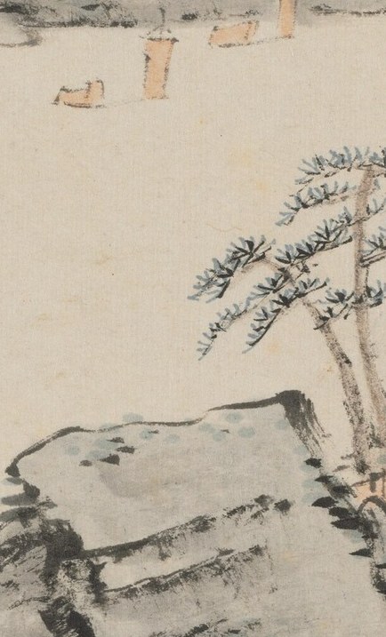 These pines, unbent by winter, stand for the scholar's integrity under pressure.