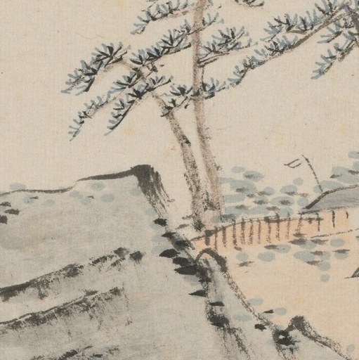 And a village hidden in the trees, the ideal life, humble and in harmony with nature.